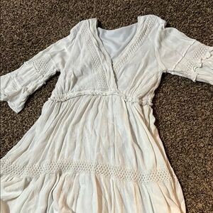 White Bohemian Maxi Dress